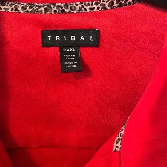 TRIBAL WOMEN’S MICROSUEDE RED JACKET SIZE XL - Picture 2 of 7